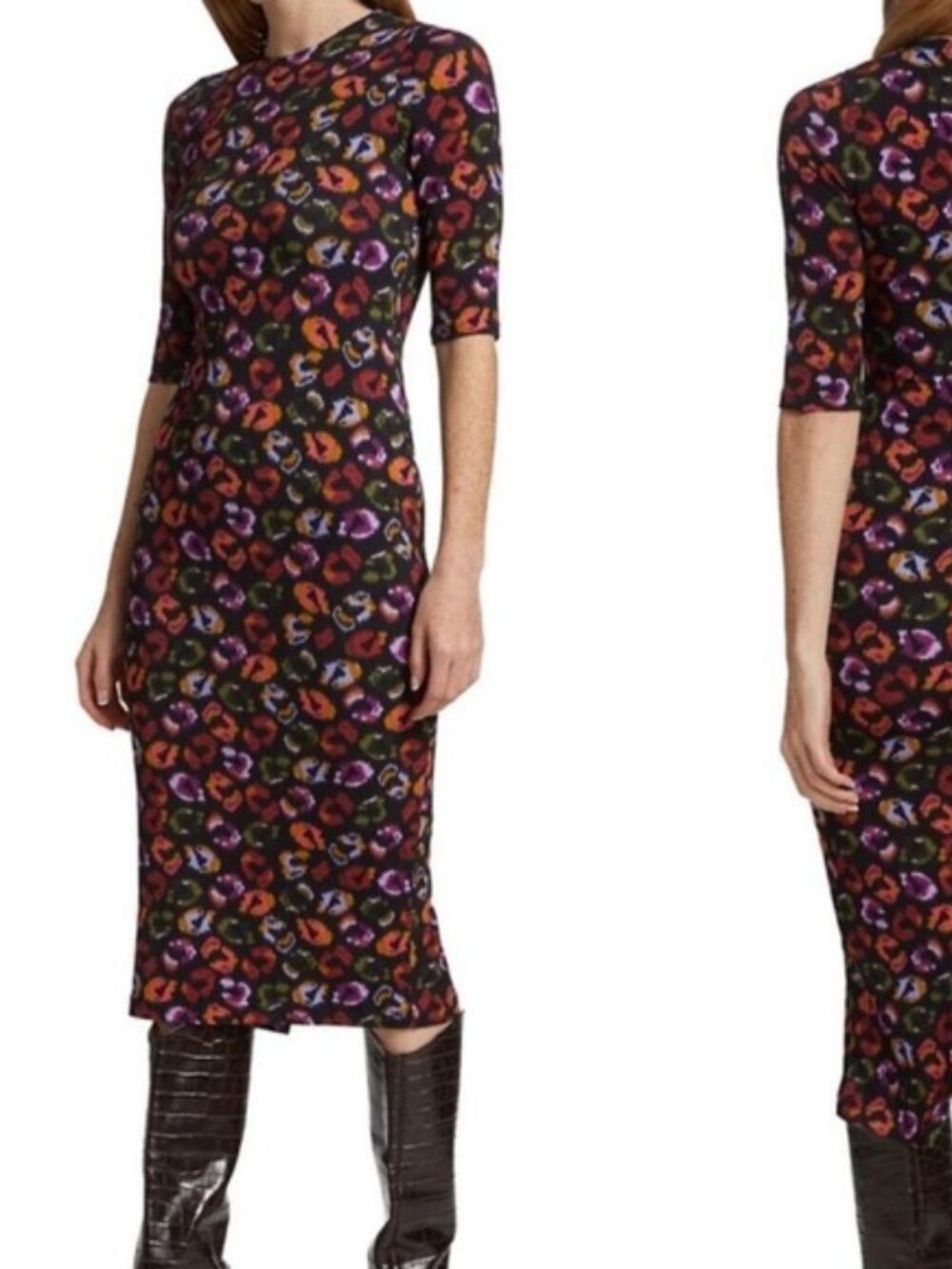 Farm Rio NWT animal print colorful dress M eco viscose